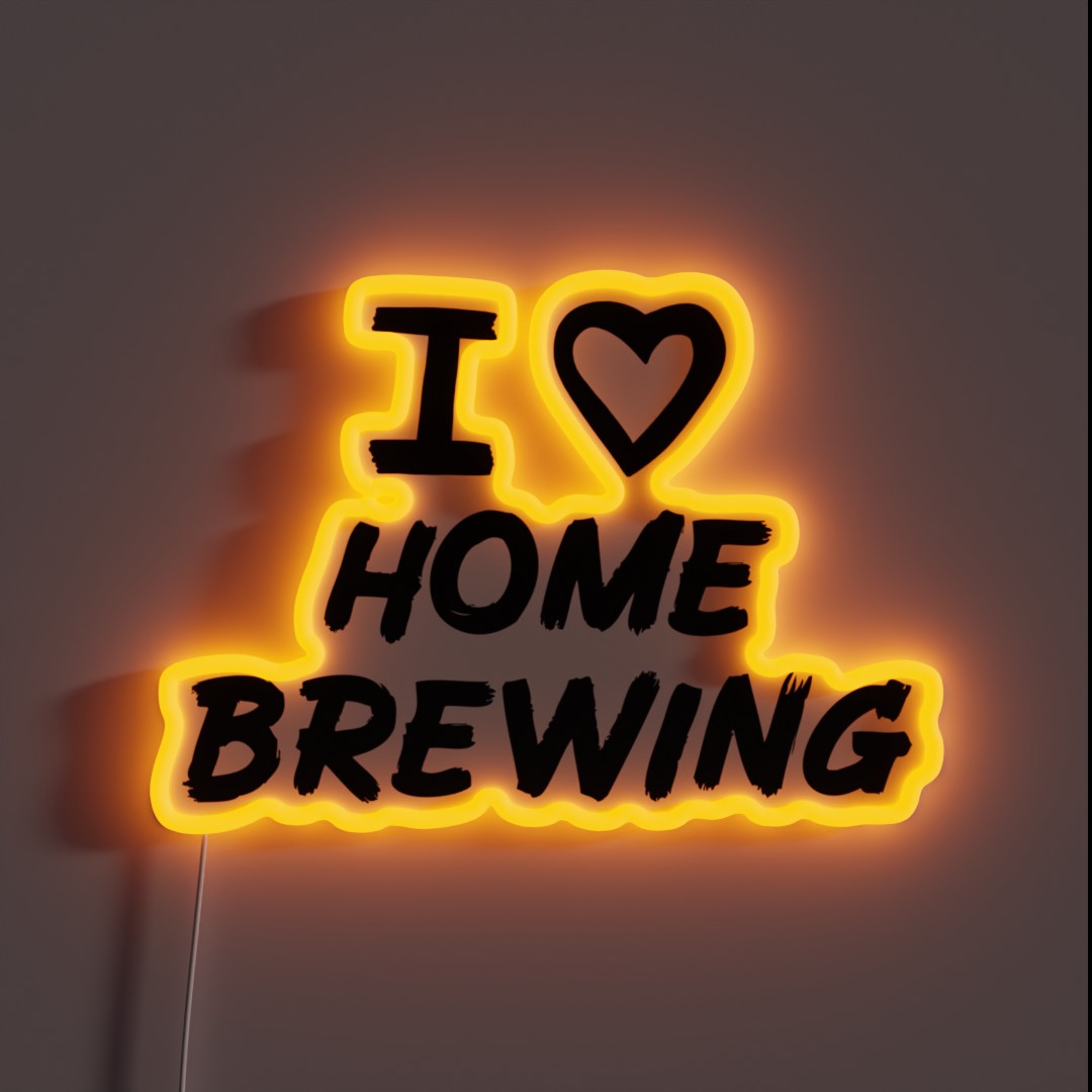 I Love Home Brewing For Home Brewers RGB Neon Sign I Love Home Brewing For Home Brewers RGB Neon Sign