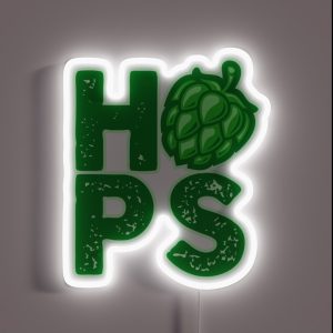 I Love Hops In Craft Beer RGB Neon Sign