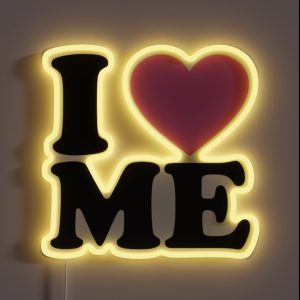 I Love Me 3 Pink Heart RGB Neon Sign I Love Me 3 Pink Heart RGB Neon Sign