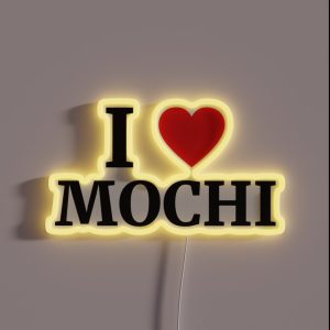 I Love Mochi Heart RGB Neon Sign I Love Mochi Heart RGB Neon Sign