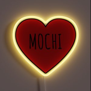I Love Mochi Heart RGB Neon Sign I Love Mochi Heart RGB Neon Sign