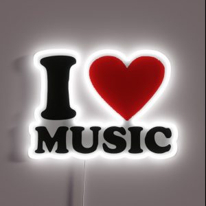 I Love Music RGB Neon Sign I Love Music RGB Neon Sign