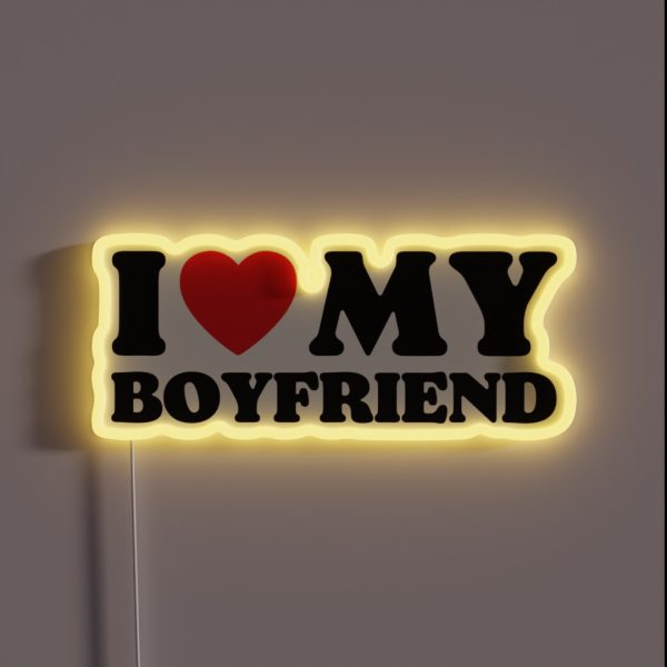 I Love My Boyfriend RGB Neon Sign