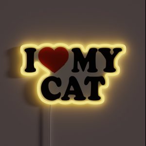 I Love My Cat RGB Neon Sign