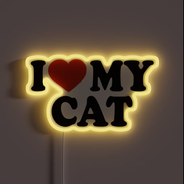 I Love My Cat RGB Neon Sign