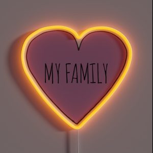 I Love My Family RGB Neon Sign