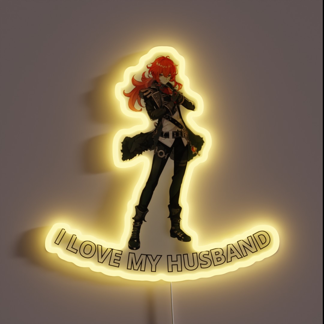 I Love My Husband Diluc RGB Neon Sign I Love My Husband Diluc RGB Neon Sign
