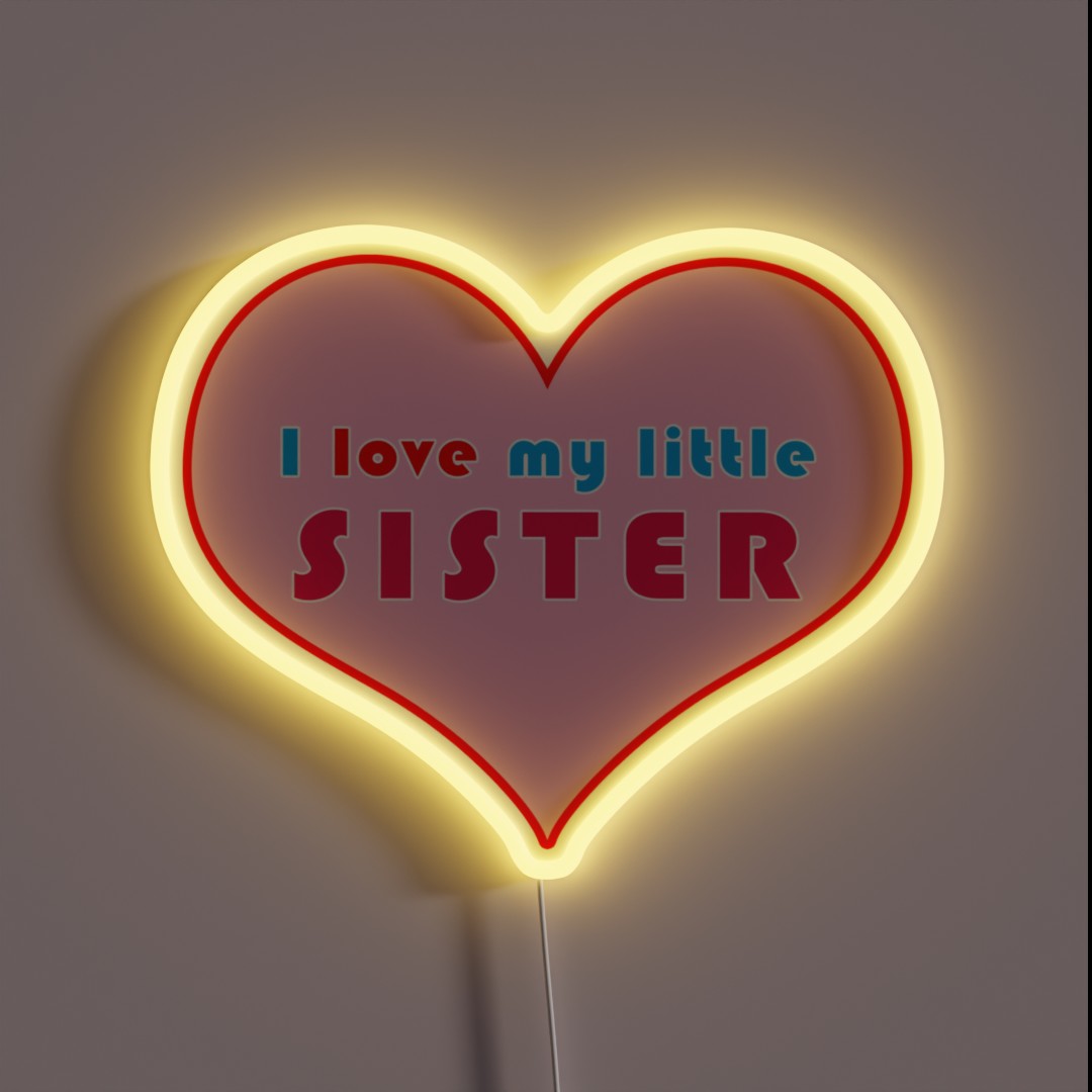 I Love My Little Sister RGB Neon Sign I Love My Little Sister RGB Neon Sign