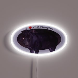 I Love My St Bernard Dog RGB Neon Sign
