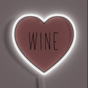 I Love Wine Heart RGB Neon Sign I Love Wine Heart RGB Neon Sign