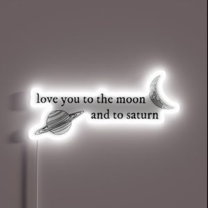 I Love You To The Moon And To Saturn Taylor Swift Folklore Seven RGB Neon Sign
