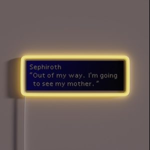 I M Going To See My Mother Sephiroth Dialogue Box RGB Neon Sign I M Going To See My Mother Sephiroth Dialogue Box RGB Neon Sign