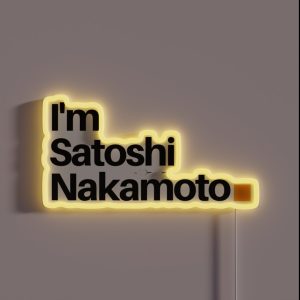 I M Satoshi Nakamoto RGB Neon Sign I M Satoshi Nakamoto RGB Neon Sign