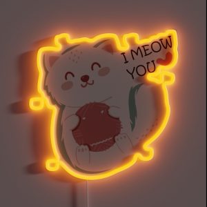 I MEOW YOU I LOVE YOU CAT CATS CAT LOVERS RGB Neon Sign I MEOW YOU I LOVE YOU CAT CATS CAT LOVERS RGB Neon Sign