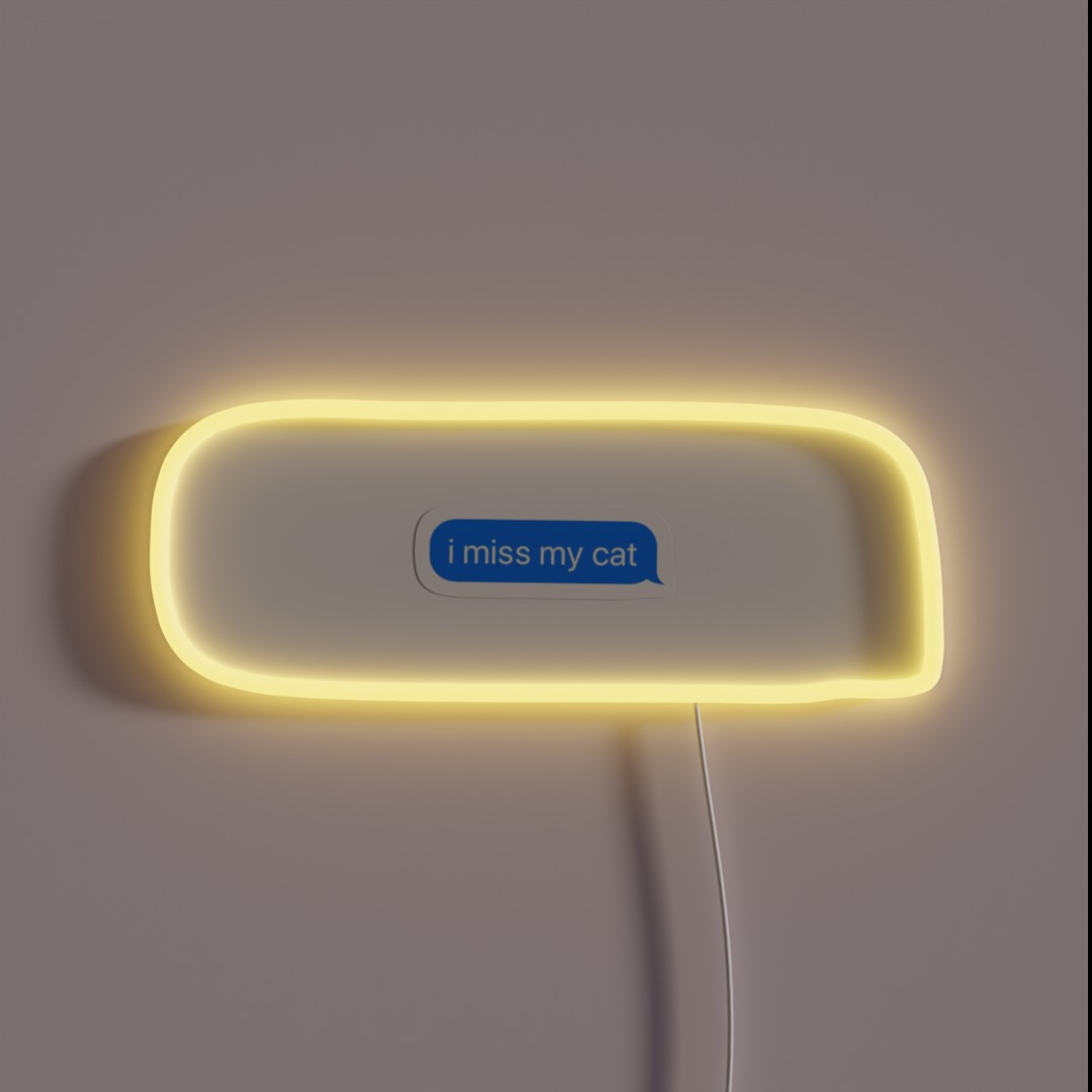 I Miss My Cat RGB Neon Sign I Miss My Cat RGB Neon Sign