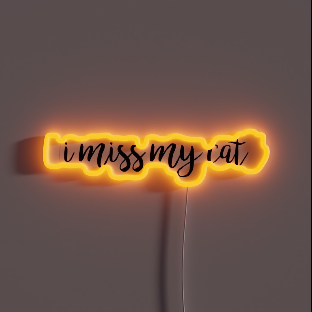 I Miss My Cat RGB Neon Sign I Miss My Cat RGB Neon Sign
