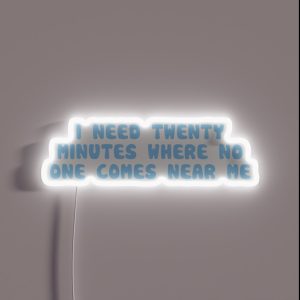 I Need 20 Minutes Where No One Comes Near Me RGB Neon Sign