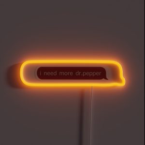I Need More Dr Pepper Text RGB Neon Sign
