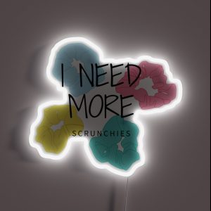 I Need More SCRUNCHIES Aesthetic RGB Neon Sign