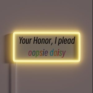 I Plead Oopsie RGB Neon Sign