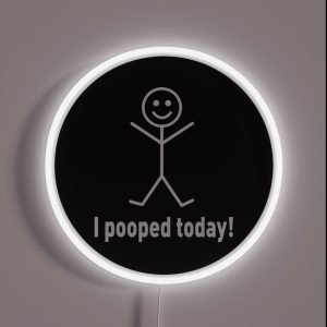 I Pooped Today Funny Hard Hat RGB Neon Sign I Pooped Today Funny Hard Hat RGB Neon Sign