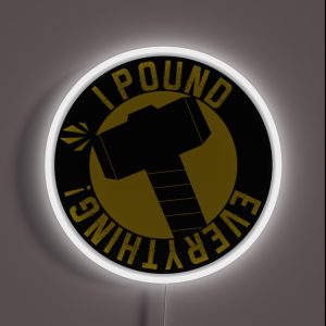 I Pound Everything Funny Hard Hat RGB Neon Sign