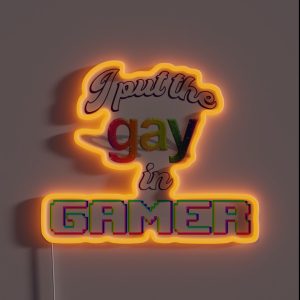 I Put The Gay In Gamer Pride RGB Neon Sign