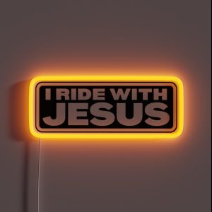 I Ride With Jesus RGB Neon Sign I Ride With Jesus RGB Neon Sign