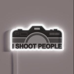 I Shoot People Photography Text RGB Neon Sign