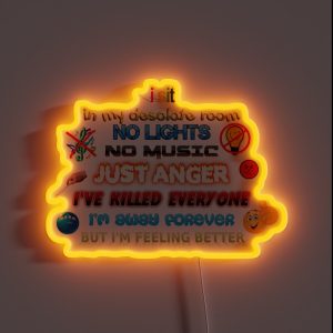 I Sit In My Desolate Room System Of A Down Sugar Meme RGB Neon Sign