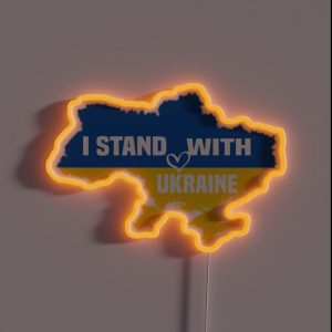 I Stand With Ukraine RGB Neon Sign I Stand With Ukraine RGB Neon Sign