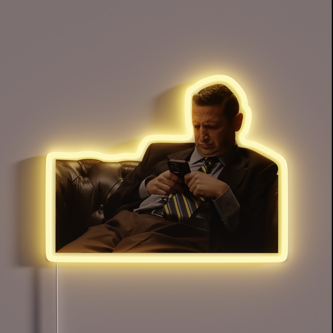 I Think You Should Leave Looking At Phone RGB Neon Sign I Think You Should Leave Looking At Phone RGB Neon Sign