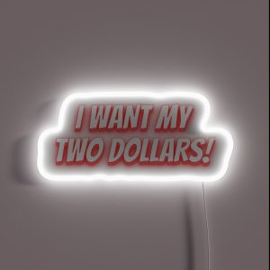 I Want My Two Dollars Funny Expressions RGB Neon Sign I Want My Two Dollars Funny Expressions RGB Neon Sign