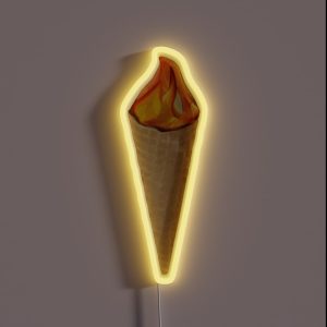 Ice Cream Cone On Fire RGB Neon Sign Ice Cream Cone On Fire RGB Neon Sign