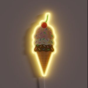 Ice Cream Cone RGB Neon Sign