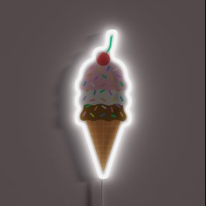 Ice Cream Cone RGB Neon Sign Ice Cream Cone RGB Neon Sign