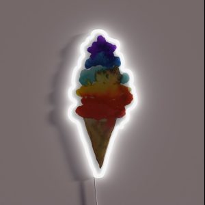 Ice Cream Cone RGB Neon Sign