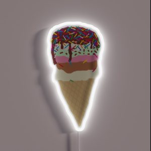 Ice Cream Cone RGB Neon Sign Ice Cream Cone RGB Neon Sign