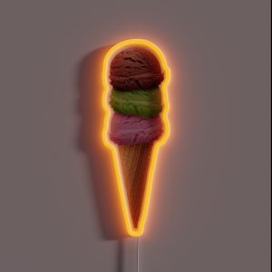 Ice Cream Cone RGB Neon Sign