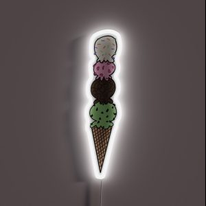Ice Cream Cone RGB Neon Sign Ice Cream Cone RGB Neon Sign