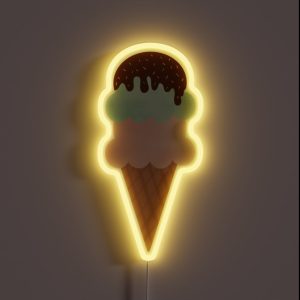 Ice Cream Cone RGB Neon Sign
