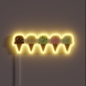 Ice Cream Flavors RGB Neon Sign