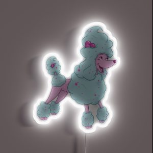 Ice Cream Poodle Bubble Gum RGB Neon Sign