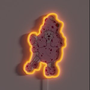 Ice Cream Poodle Strawberry RGB Neon Sign
