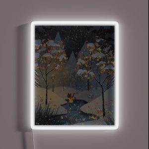 Ice Skating Cat RGB Neon Sign