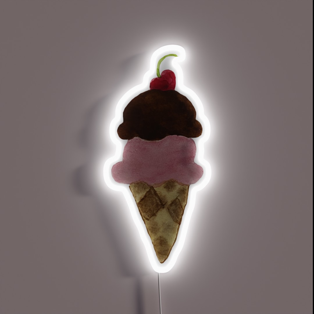 Icecream Cone RGB Neon Sign Icecream Cone RGB Neon Sign