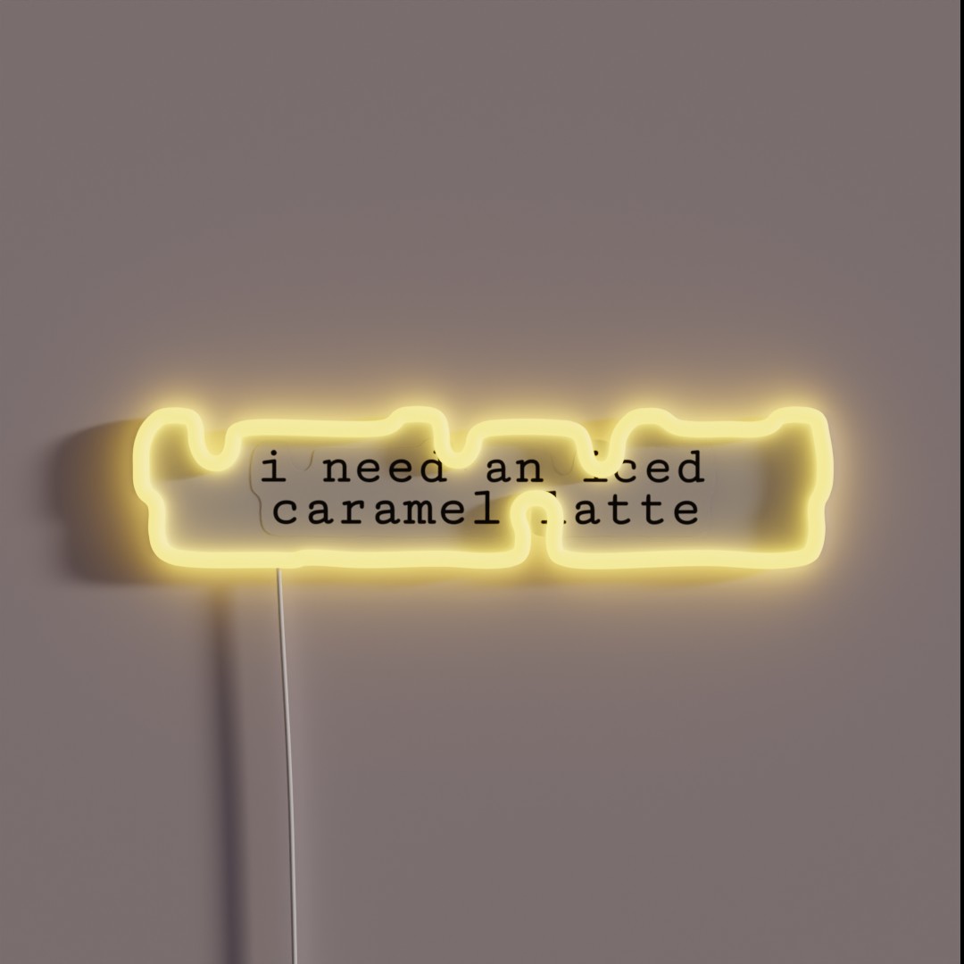 Iced Caramel Latte RGB Neon Sign Iced Caramel Latte RGB Neon Sign