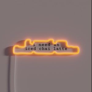 Iced Chai Latte RGB Neon Sign