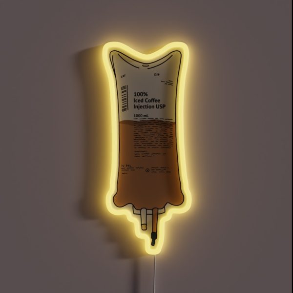 Iced Coffee IV Infusion RGB Neon Sign