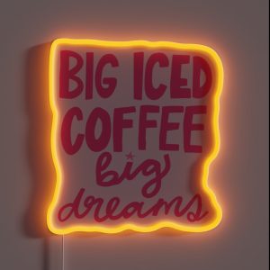 Iced Coffee RGB Neon Sign Iced Coffee RGB Neon Sign